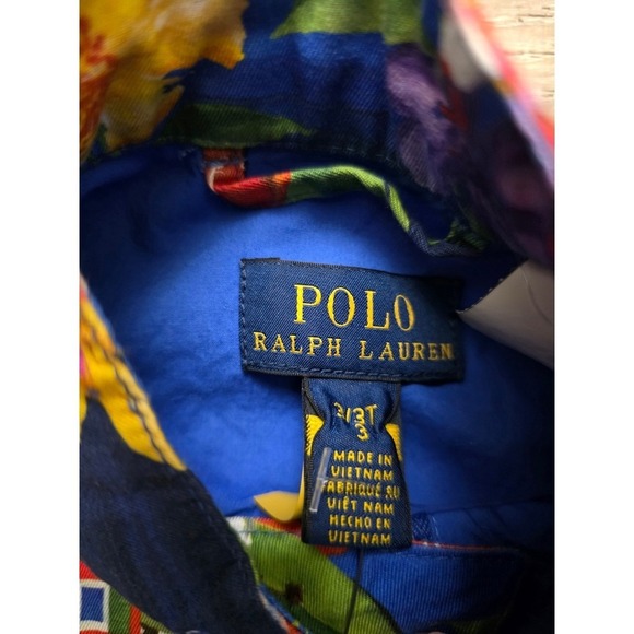 Polo Ralph Lauren Kids Multi Color Tropical Scene Zip Up Jacket Size 3T - Picture 6 of 7